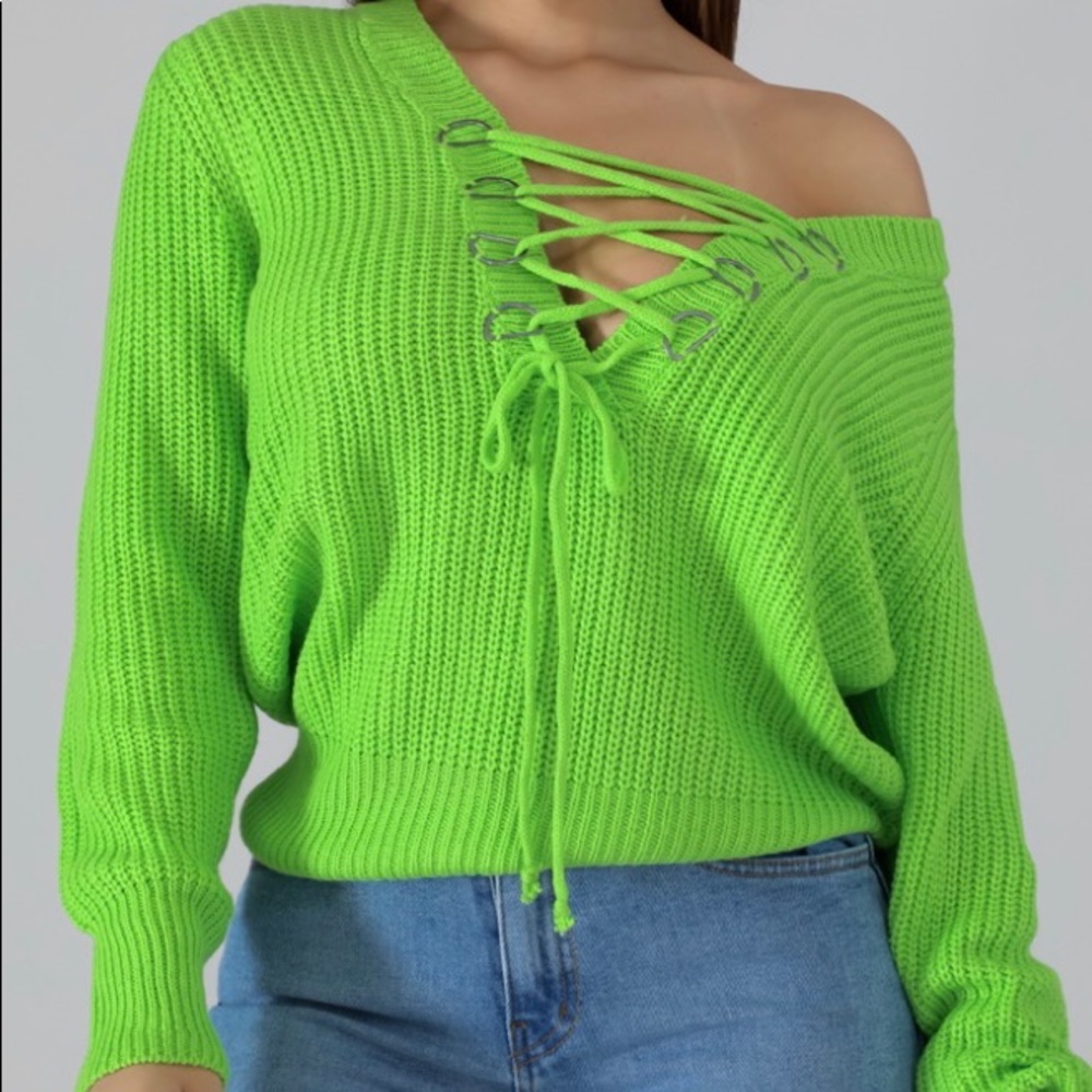Neon Corset Sweater